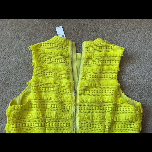 J. Crew Neon Yellow Fringe Dress - Picture 6 of 9